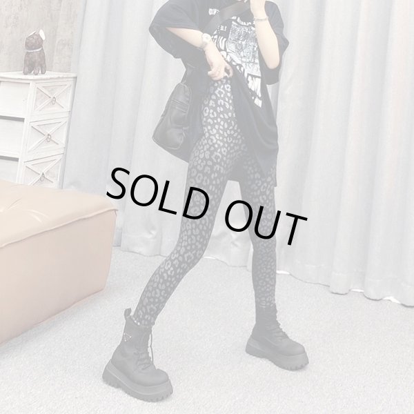 画像6: インパクト抜群の派手柄プリントデザイン　ストレッチレギンス (6)