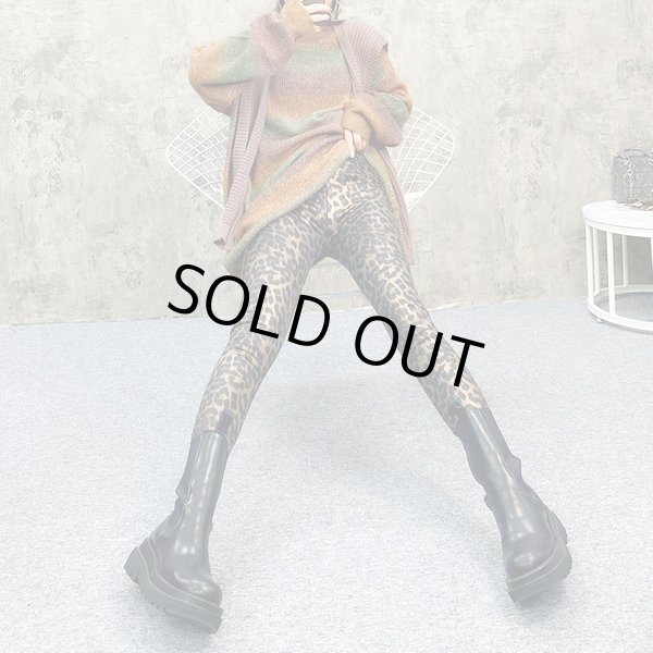 画像4: インパクト抜群の派手柄プリントデザイン　ストレッチレギンス (4)