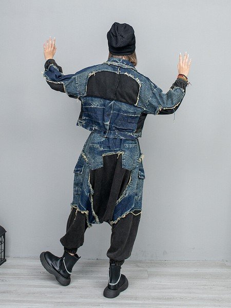 画像2: 目立ち度MAX！個性派デザインパンツ　　ワイドパンツ＆トップスセットアップ　　ボトム（納期2週間前後）【MARVELOUS　QUEEN】 (2)