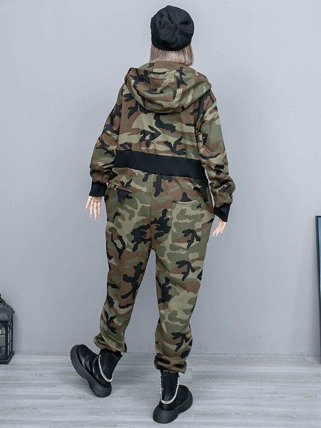 画像5: インパクト抜群/ストリート/HIPHOP系　迷彩柄オールインワン/ワンピース/つなぎ（納期2週間前後）MARVELOUS　QUEEN (5)