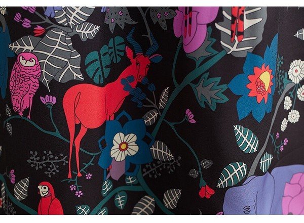 画像2: 個性派スタイル 　オシャレな派手柄　長袖ワンピース【MARVELOUS　QUEEN】 (2)