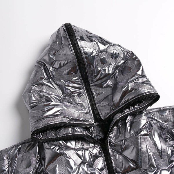 画像4: 個性派必見！カジュアル ストリート系　英字模様デザインダウンアウター　コート【MARVELOUS　QUEEN】 (4)