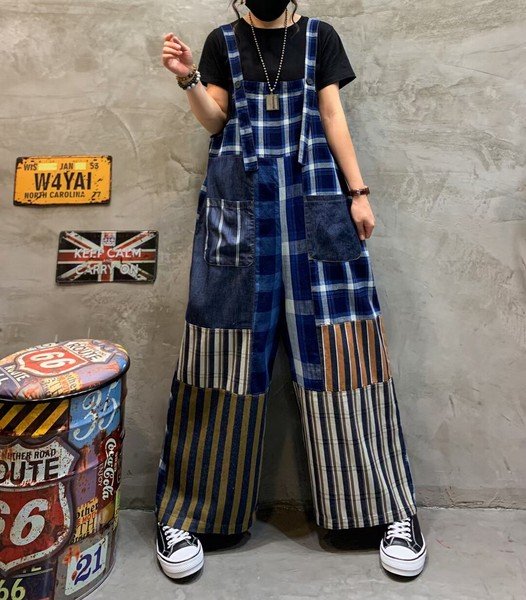 画像3: 個性派スタイル 　デニム生地デザイン　サロペット　ワンピース　オールインワン【MARVELOUS　QUEEN】(納期2週間前後） (3)