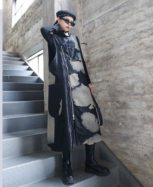 画像9: 【個性派ファッション オシャレなポケット＆ファスナーデザイン　ワンピースMARVELOUS　QUEEN】 (9)