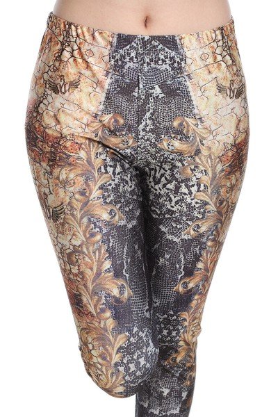 画像3: カジュアル・ダンサー必見！インパクト抜群のプリントデザイン　ストレッチレギンス（納期2週間前後）【MARVELOUS　QUEEN】 (3)