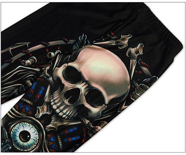 画像3: カジュアル・ダンサー必見！インパクト抜群のドクロプリントデザイン　ストレッチレギンス【MARVELOUS　QUEEN】 (3)