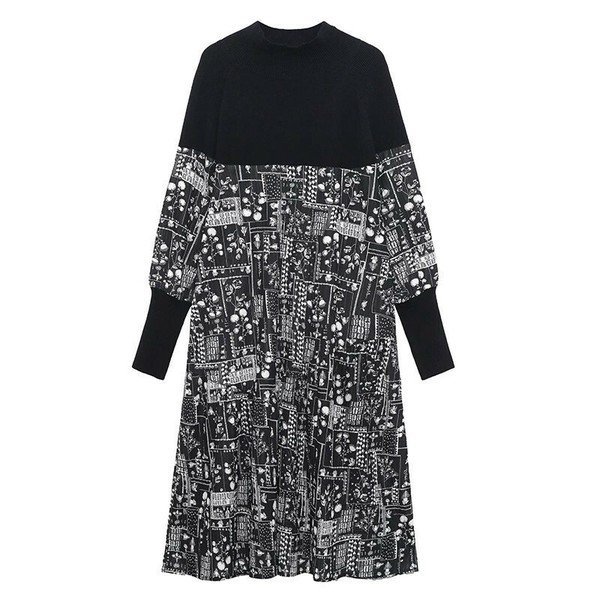 画像7: 目立ち度MAX！オシャレな派手柄デザイン　長袖ワンピース【MARVELOUS　QUEEN】（納期2週間前後） (7)
