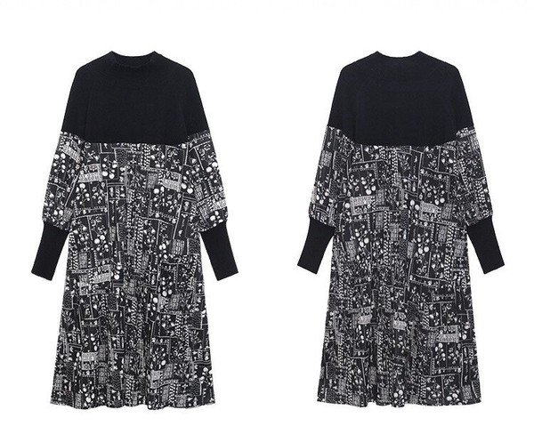 画像8: 目立ち度MAX！オシャレな派手柄デザイン　長袖ワンピース【MARVELOUS　QUEEN】（納期2週間前後） (8)