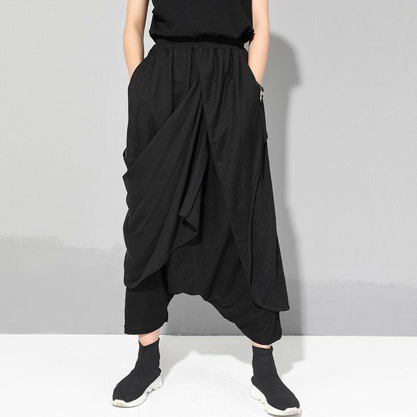 画像5: 目立ち度MAX！個性派デザインパンツ　シフォンレース重ね　ワイドパンツ　ボトム（納期2週間前後）【MARVELOUS　QUEEN】 (5)