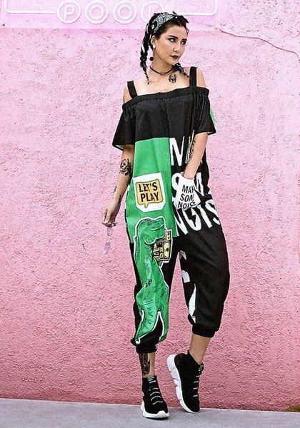 画像4: インパクトあり！ダンサー・ストリート・HIPHOP 系必見！オールインワン/ワンピース【MARVELOUS　QUEEN】 (4)