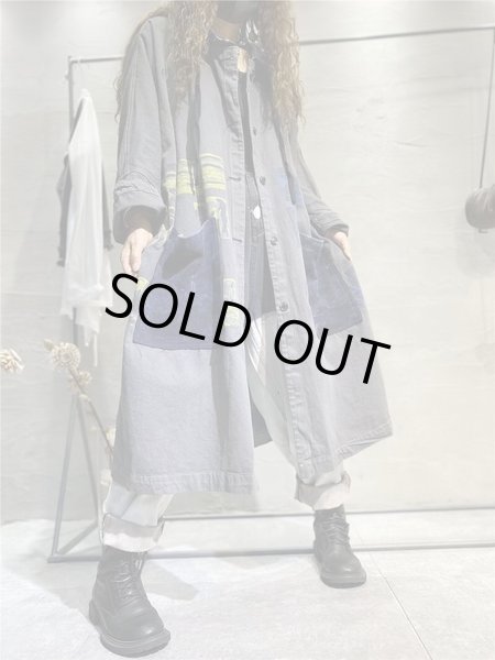 画像8: 個性派必見！カジュアル ストリート系　デニム生地デザイン　アウター　ジャケット　コート【MARVELOUS　QUEEN】 (8)