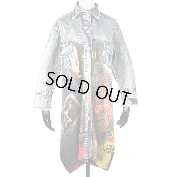 画像7: 目立ち個性派/ニットデニム生地切替アウター　ジャケット【MARVELOUS　QUEEN】 (7)