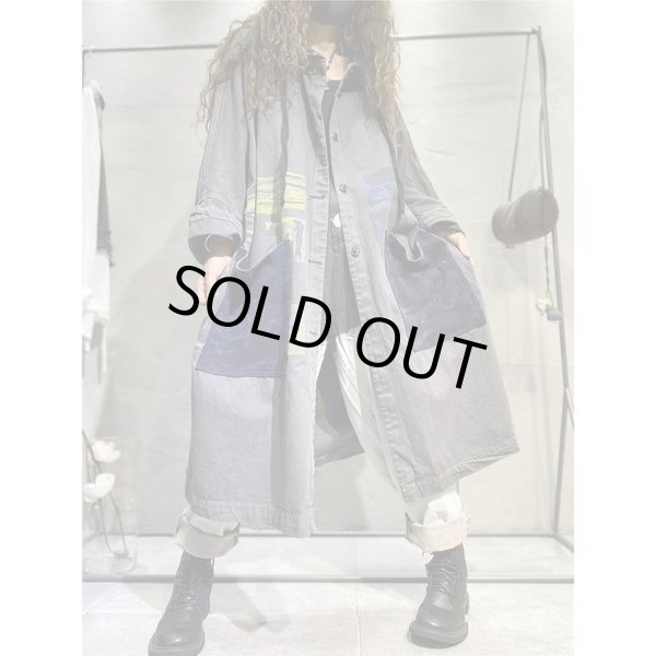 画像7: 個性派必見！カジュアル ストリート系　デニム生地デザイン　アウター　ジャケット　コート【MARVELOUS　QUEEN】 (7)