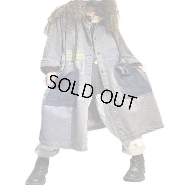 画像6: 個性派必見！カジュアル ストリート系　デニム生地デザイン　アウター　ジャケット　コート【MARVELOUS　QUEEN】 (6)