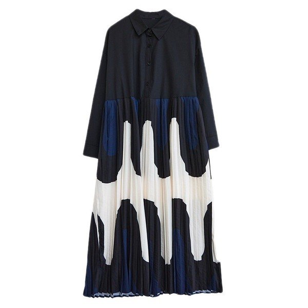 画像2: 目立ち度MAX！個性派ファッション　バイカラー配色デザインワンピース【MARVELOUS　QUEEN】 (2)