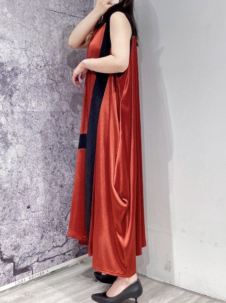 画像4: 目立ち度MAX！個性派ファッション オシャレなバイカラー配色ライン　ワンピース【MARVELOUS　QUEEN】（納期2週間前後） (4)