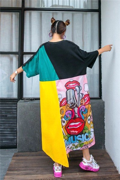 画像5: 個性派ファッション！派手柄デザイン　ワンピース　トップス【MARVELOUS　QUEEN】 (5)