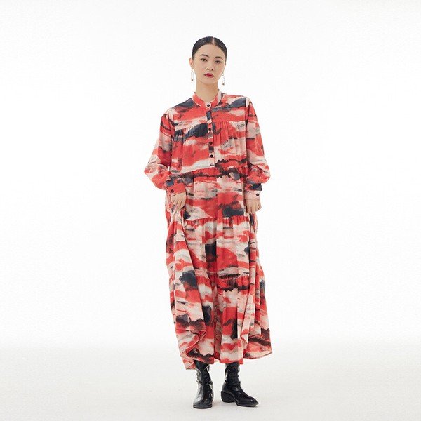 画像4: 個性派デザイン派手柄デザイン　ロングシャツワンピース【MARVELOUS　QUEEN】（納期2週間前後） (4)