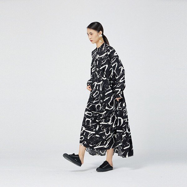 画像5: 個性派デザイン派手柄デザイン　ロングシャツワンピース【MARVELOUS　QUEEN】（納期2週間前後） (5)