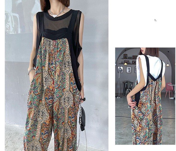 画像2: 目立ち度MAX！個性派ファッション　/ゆったりデザイン　オールインワン　サロペット　ワンピース【MARVELOUS　QUEEN】(納期2週間前後） (2)