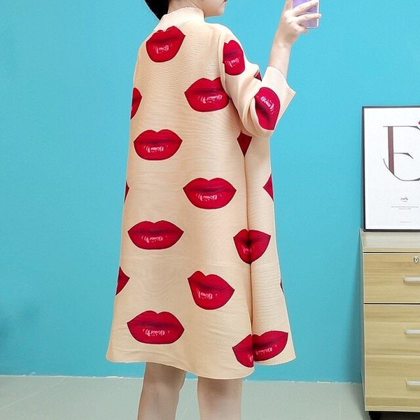 画像3: 目立ち度MAX！個性派ファッション　リッププリントデザイン　ワンピース「2022新作」【MARVELOUS　QUEEN】 (3)
