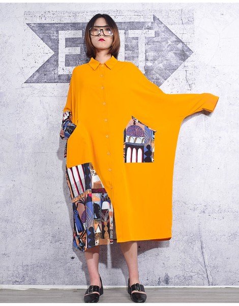 画像3: 目立ち度MAX！個性派ファッション　プリント柄デザイン　ワンピース【MARVELOUS　QUEEN】（納期2週間前後） (3)