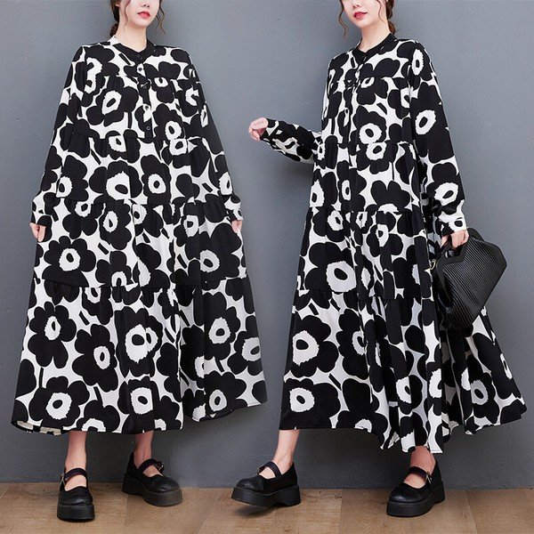 画像3: 目立ち度MAX！インパクトありの派手柄デザイン　シャツワンピース【MARVELOUS　QUEEN】（納期2週間前後） (3)