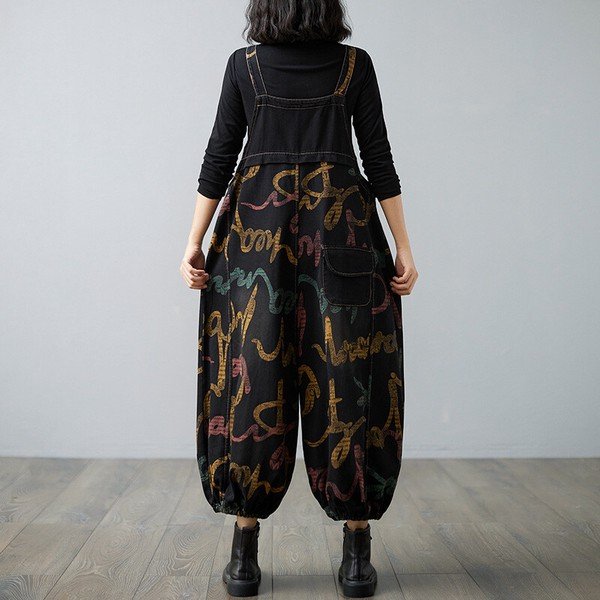 画像2: 個性派スタイル　デニム生地オールインワン　ワンピース　パンツ　ボトム（納期2週間前後）【MARVELOUS　QUEEN】 (2)