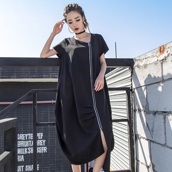 画像5: 目立ち度MAX！個性派ファッション　オシャレなファスナーデザインワンピース【MARVELOUS　QUEEN】 (5)