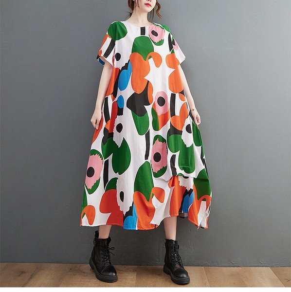 画像7: 目立ち度MAX！個性派ファッション　ゆったりデザイン/ワンピース【MARVELOUS　QUEEN】 (7)