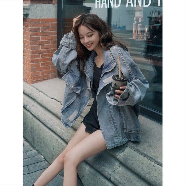 画像6: 目立ち個性派/ストリート系必見　デニムジャケット　アウター【MARVELOUS　QUEEN】 (6)