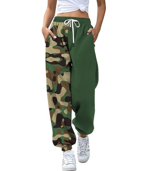 画像2: 迷彩柄デザイン　サルエルパンツ　ボトム　スウェットパンツ　ダンス衣装【MARVELOUS　QUEEN】 (2)