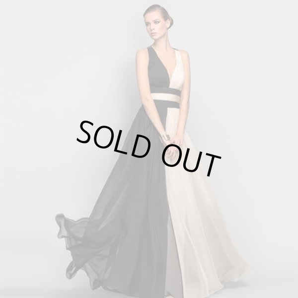 画像4: 欧米style！背中魅せデザインシフォンレース重ねロングドレス【MARVELOUS　QUEEN】 (4)