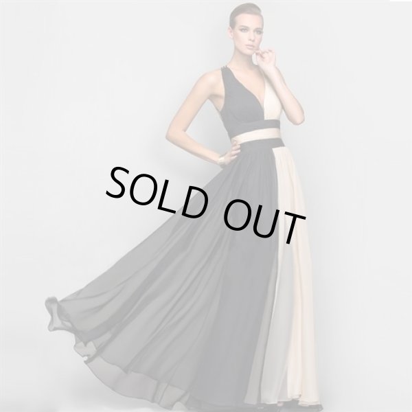 画像3: 欧米style！背中魅せデザインシフォンレース重ねロングドレス【MARVELOUS　QUEEN】 (3)