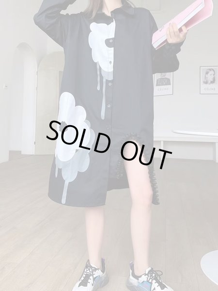 画像3: 目立ち度MAX！個性派ファッション　ゆったりデザイン長袖シャツ　トップス【MARVELOUS　QUEEN】 (3)