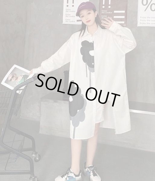 画像7: 目立ち度MAX！個性派ファッション　ゆったりデザイン長袖シャツ　トップス【MARVELOUS　QUEEN】 (7)