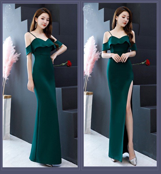 画像5: セクシーな肩魅せデザイン　ストレッチロングドレス　キャバドレス【MARVELOUS　QUEEN】 (5)