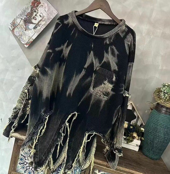 画像5: 目立ち個性派/個性派スタイル 　アシンメデザイン　長袖トップス【MARVELOUS　QUEEN】（納期2週間前後） (5)