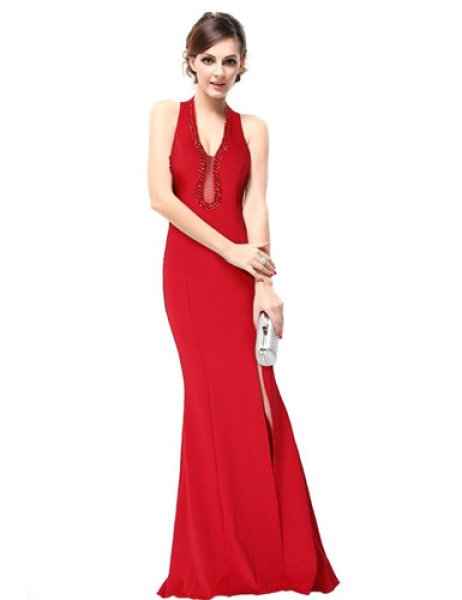 画像5: ロングドレス　キャバドレス　ドレス　豪華なビジュ装飾デザイン　ストレッチロングドレス【MARVELOUS　QUEEN】 (5)