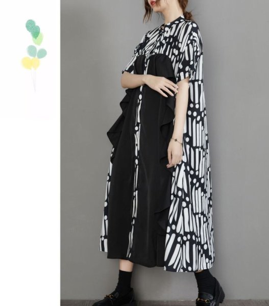 画像2: 目立ち度MAX！個性派ファッション　ゆったりデザイン/ワンピース【MARVELOUS　QUEEN】(納期2週間前後） (2)