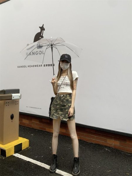 画像7: 目立ち個性派/個性派スタイル　迷彩柄デニム生地スカート【MARVELOUS　QUEEN】 (7)