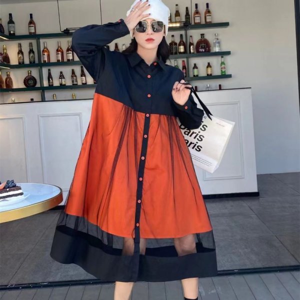 画像7: 個性派スタイル 　バイカラー配色デザイン　ワンピース【MARVELOUS　QUEEN】 (7)