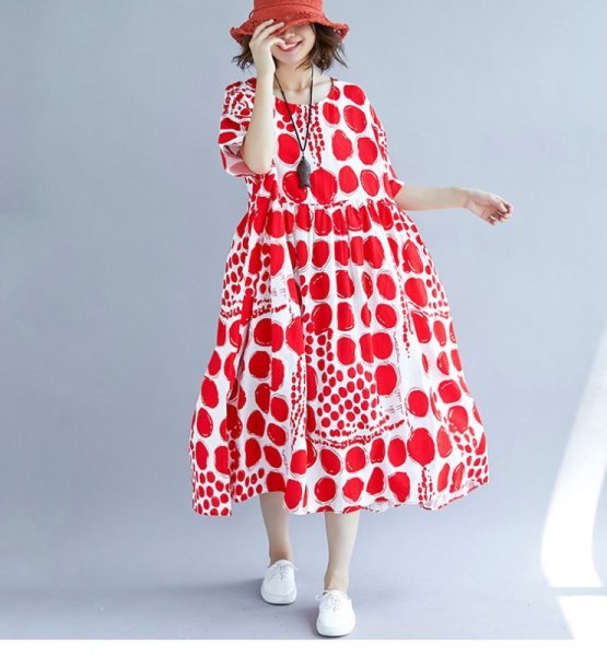 画像3: 目立ち度MAX！個性派ファッション　ゆったりデザイン ドット柄デザイン/ワンピース【MARVELOUS　QUEEN】 (3)