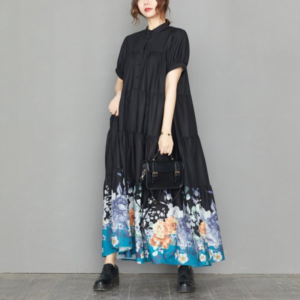 画像4: 個性派スタイル 　オシャレな派手柄　長袖ワンピース【MARVELOUS　QUEEN】 (4)