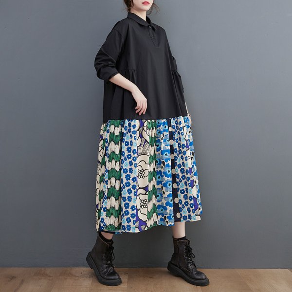 画像5: 個性派スタイル 　オシャレな個性派柄デザイン　長袖ワンピース　【MARVELOUS　QUEEN】 (5)