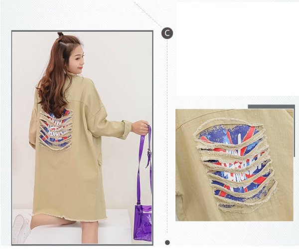 画像9: 目立ち個性派/ストリート系必見！背中デザイン　デニムジャケット　アウター/トップス【MARVELOUS　QUEEN】 (9)