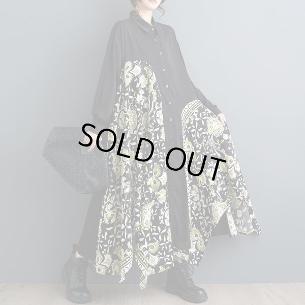 画像1: 個性派スタイル 　オシャレな派手柄　長袖ワンピース【MARVELOUS　QUEEN】 (1)