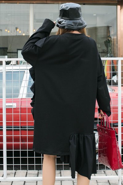 画像5: インパクトあり！目立ち度抜群！斜めアシンメデザイン　プリントデザインワンピース【MARVELOUS　QUEEN】 (5)