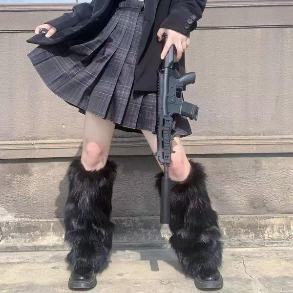 画像6: モコモコレッグウォーマー/カジュアル　 イベント　ダンス　よさこい衣装にも　左右セット【MARVELOUS　QUEEN】 (6)