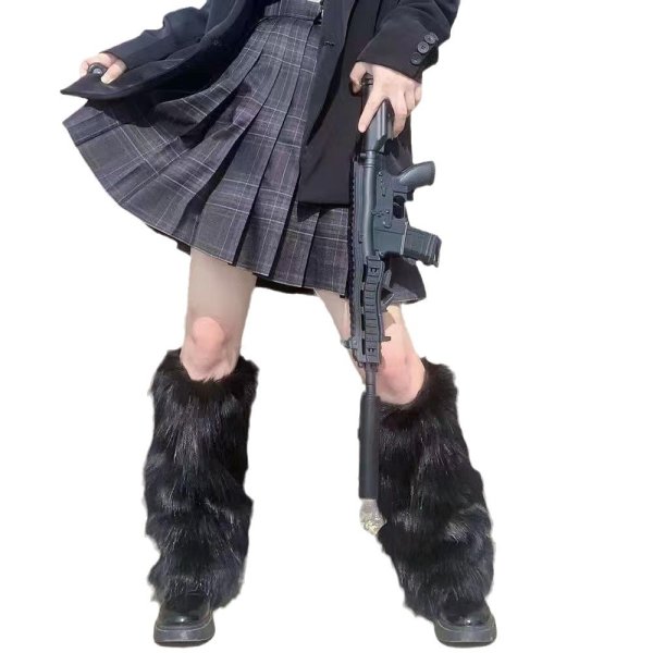 画像2: モコモコレッグウォーマー/カジュアル　 イベント　ダンス　よさこい衣装にも　左右セット【MARVELOUS　QUEEN】 (2)